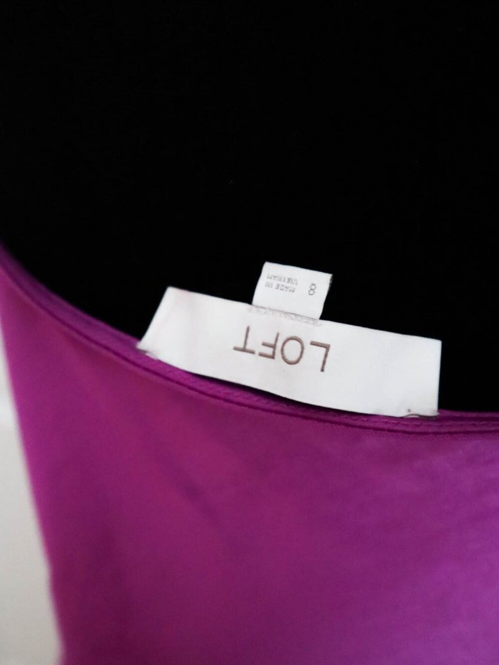 Loft Cowl Neck Maxi Slip Dress Sleeveless Purple Magenta Sz 8 Cocktail Wedding - Picture 7 of 7